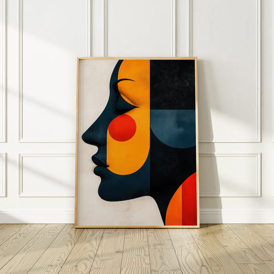 Vibrant Abstract Face of a Woman no.4
