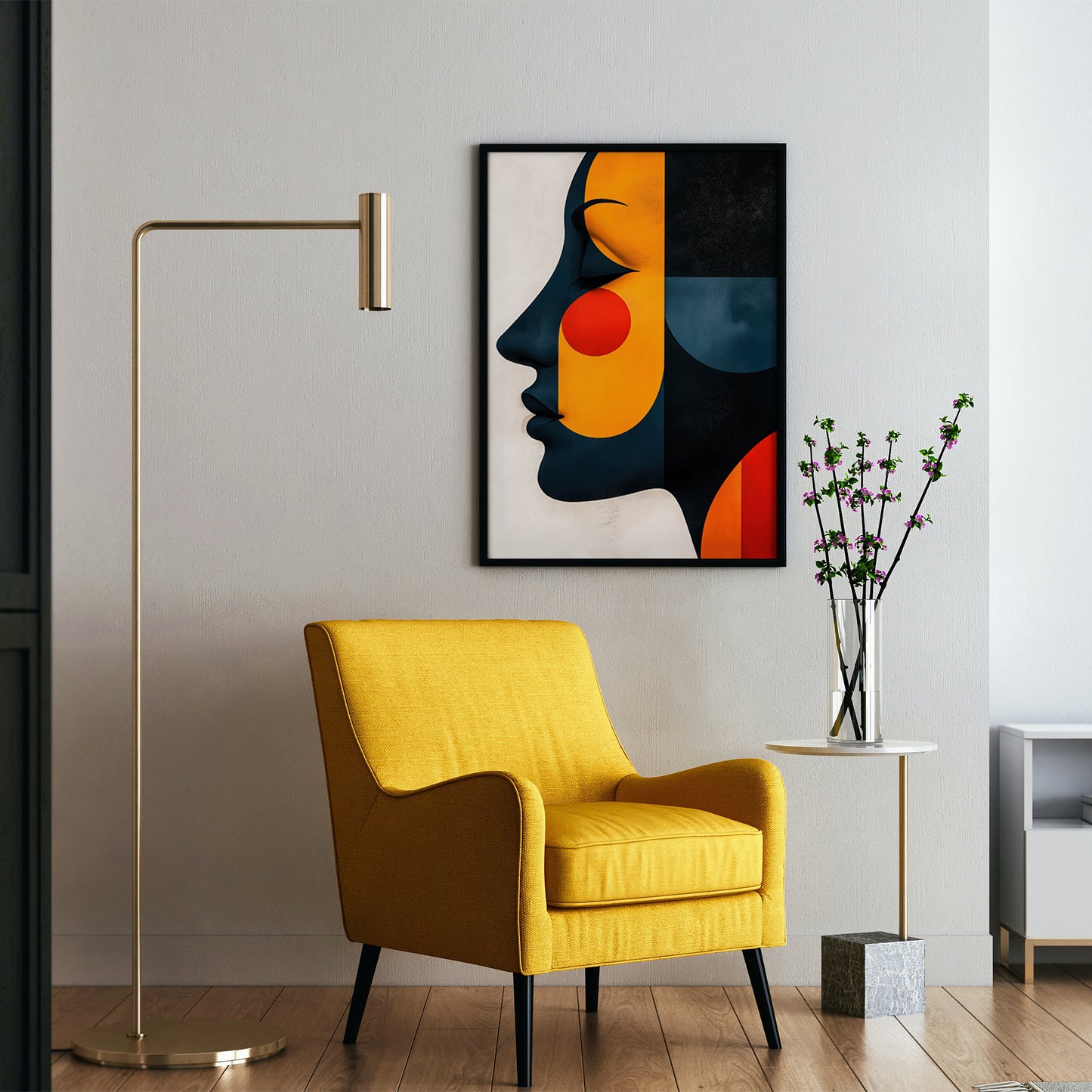 Vibrant Abstract Face of a Woman no.4